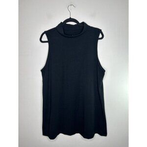 Torrid Women’s Turtleneck Shirt Tank Dress Solid Black Sleeveless Size 4